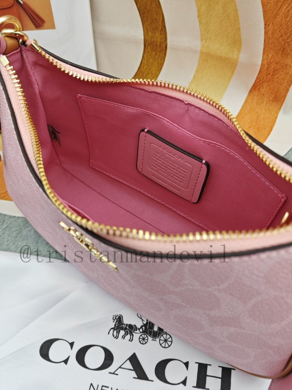 Coach Teri Shoulder Bag In Signature Canvas With Charms - Picture 10 of 11